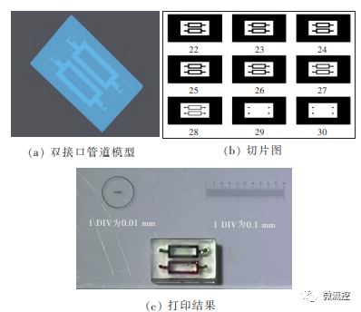雙接口管道模型及打印結果
